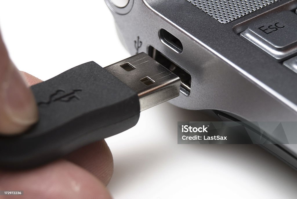 Ficha USB - Royalty-free Cabo USB Foto de stock