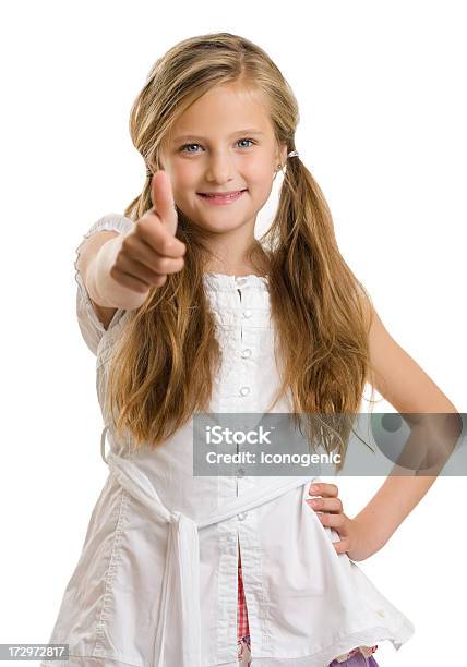 Foto de Polegares Para Cima e mais fotos de stock de 10-11 Anos - 10-11 Anos, 8-9 Anos, Branco