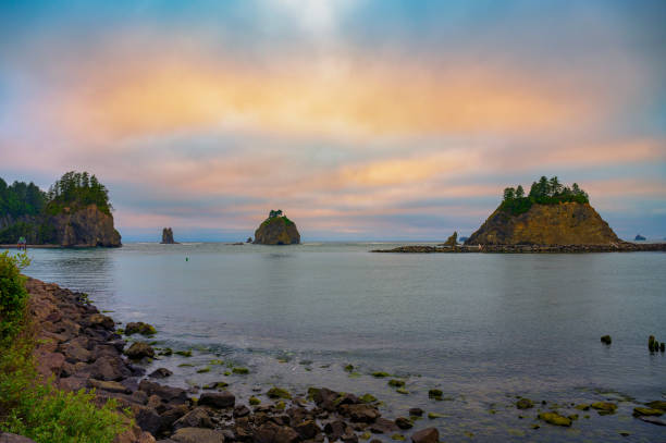 istock Sunset at La Push Beach in Washington State, Olympic National Park Area 1729729558