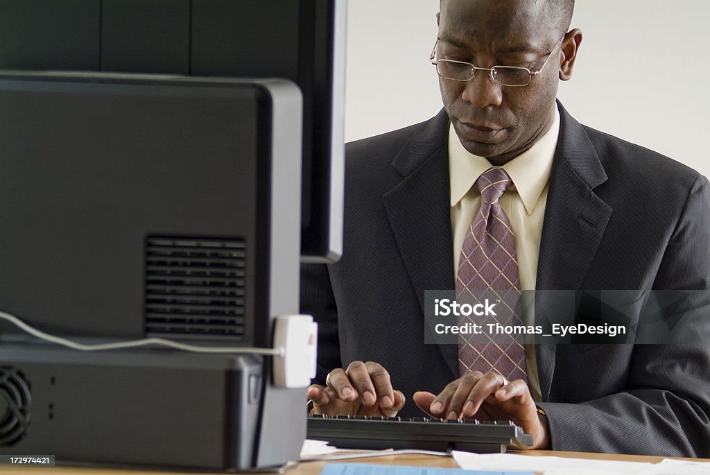 Stress im Büro Series - Lizenzfrei Afrikanischer Abstammung Stock-Foto