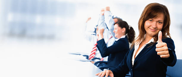 istock Female leader and her successful team 172974887