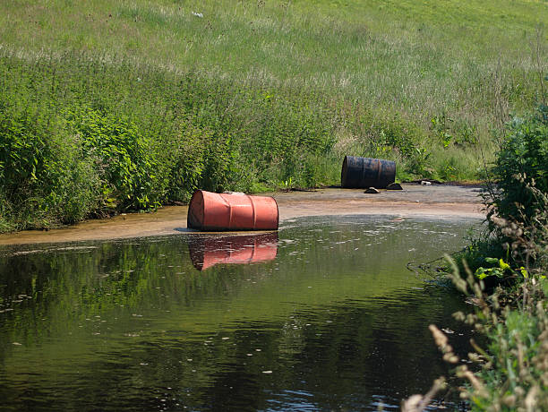 Lake Pollution stock photo