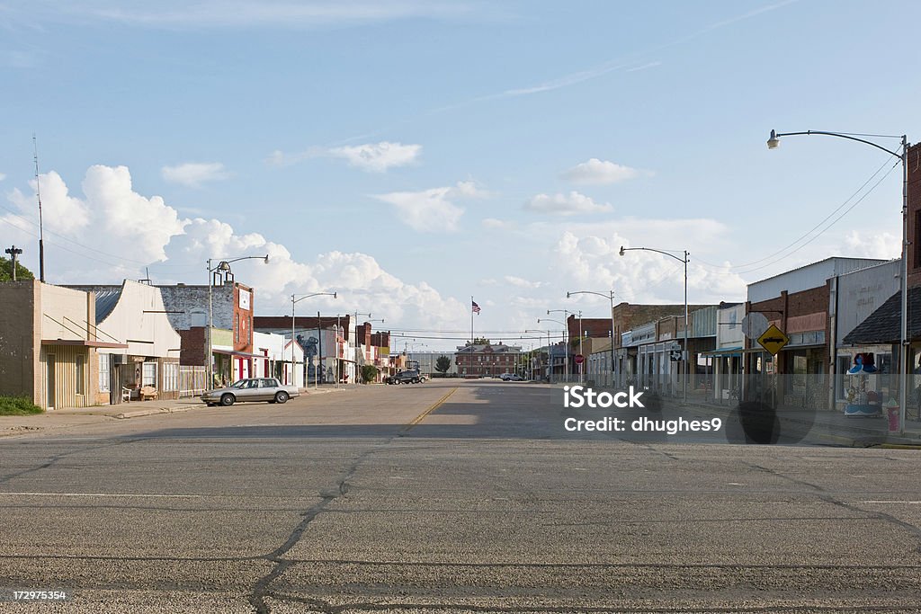 Oeste de Texas ciudad - Foto de stock de Ciudad pequeña estadounidense libre de derechos