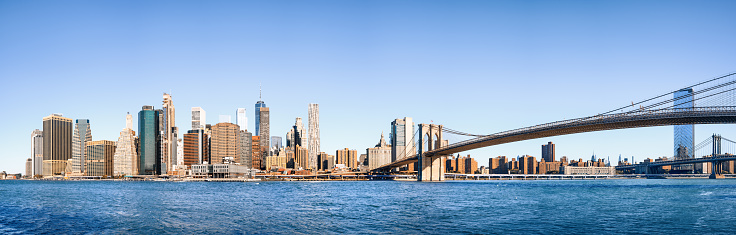 panoramic view at the skyline of new york