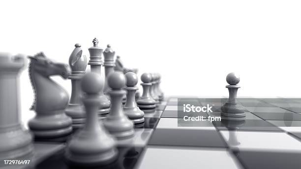 Chess I Stock Photo - Download Image Now - Black And White, Chess, High Angle View