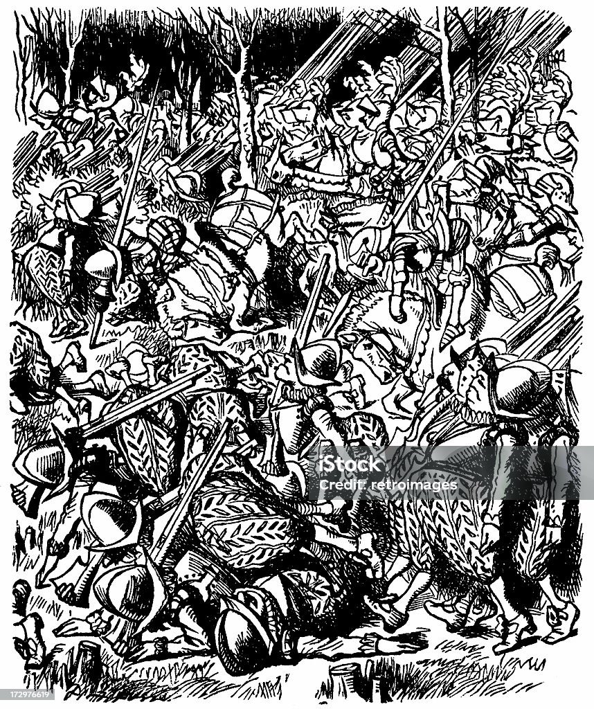 Très animée illustration droit'Battle'(Alice s Aventures à Wonderland - Illustration de Alice au pays des merveilles libre de droits