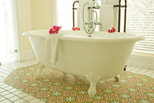 Luxury clawfoot bathtub.