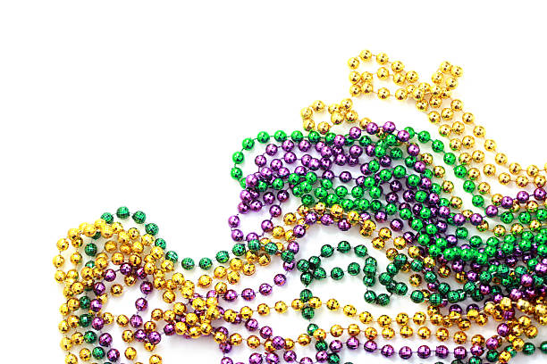 "mardi gras" -perlenketten - perlenschnur stock-fotos und bilder