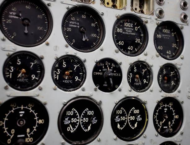 istock Detail of airplane cockpit 172977007