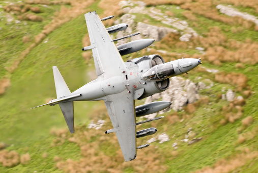 A Harrier vertical take off jet