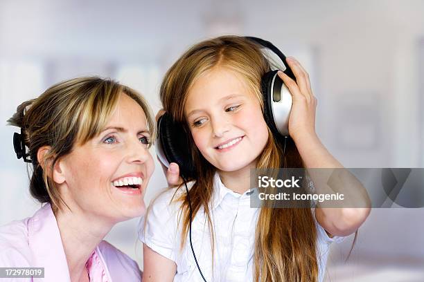 Mucis Together Stock Photo - Download Image Now - Child, Headphones, Mother