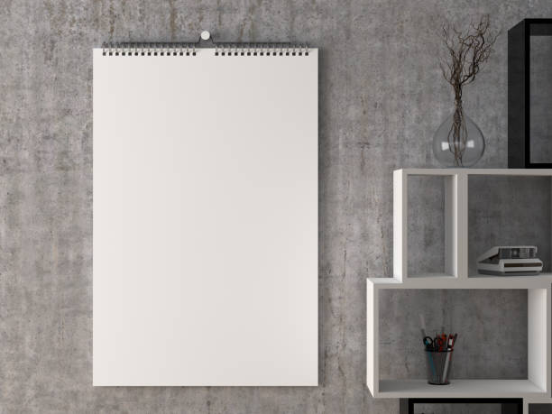 istock Wall calendar mockup in living room 1729780769