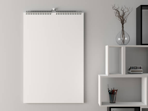 istock Wall calendar mockup in living room 1729781850