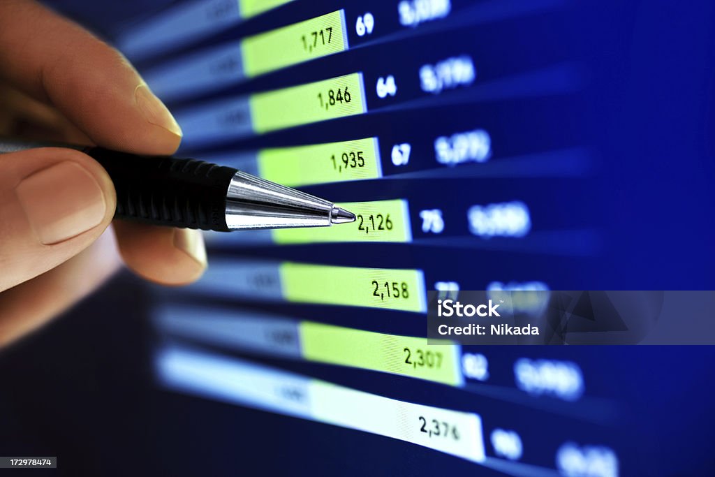 Markt zu analysieren - Lizenzfrei Effektivität Stock-Foto