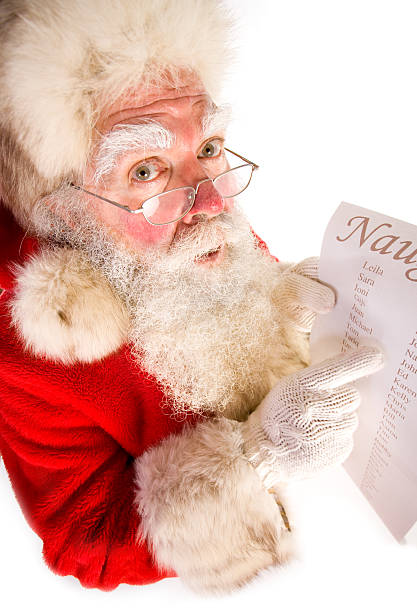 istock Santa points to his naughty list 172978512