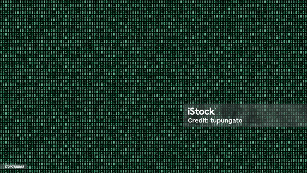 Binary Computer Code Matrix Stock Illustration - Download Image Now ...