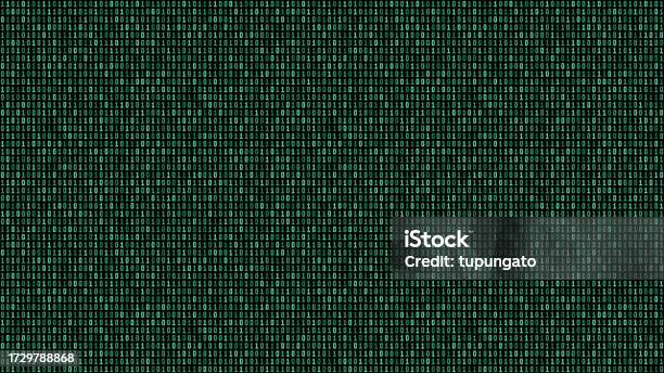 Binary Computer Code Matrix Stock Illustration - Download Image Now ...