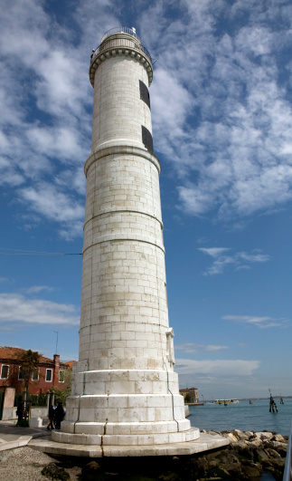 Lighthouse on Island of Murano in Venice, Italy