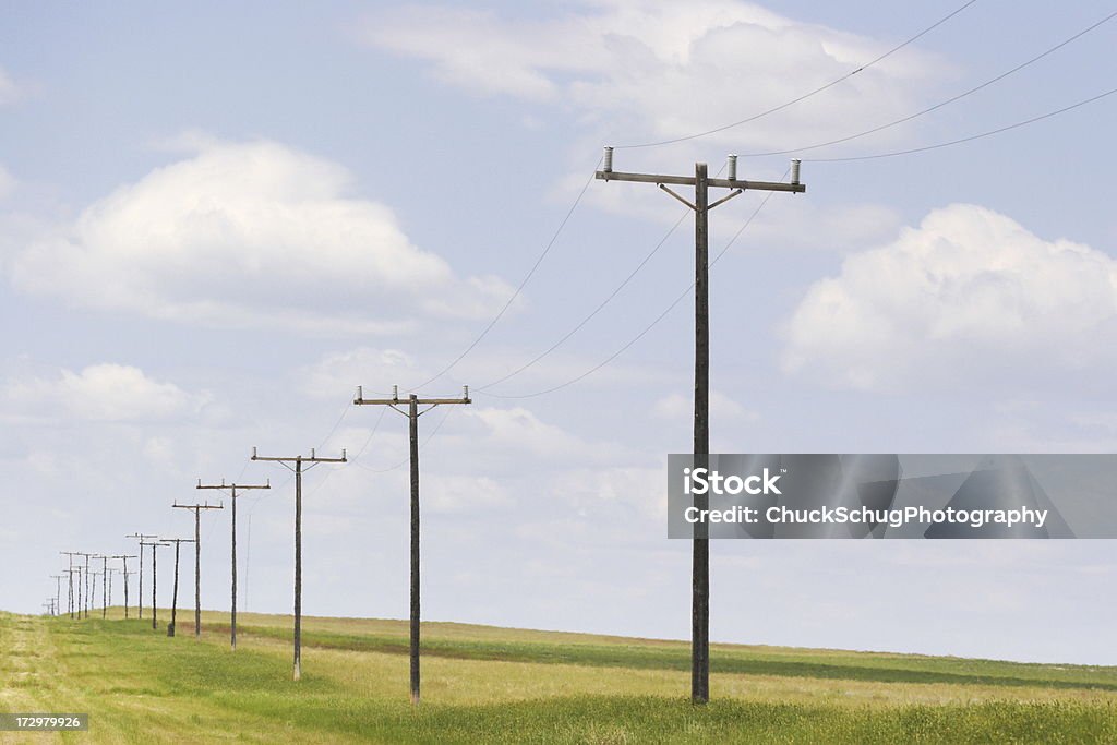 Telefonmast ländlichen Midwest Prairie - Lizenzfrei Telefonmast Stock-Foto