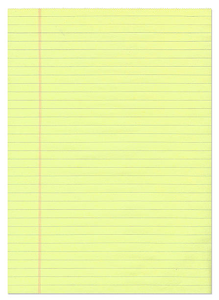 istock Single sheet of yellow lined paper. 172980259