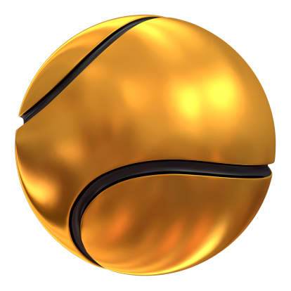 large and high quality rendering of tennis ball.