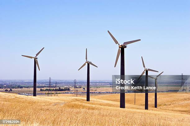 Wind Turbines Stock Photo - Download Image Now - Agricultural Field, Blue, Breaking New Ground
