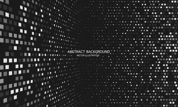 istock Abstract 3D grey squares glitter light perspective on black design modern luxury futuristic technology background vector 1729828822