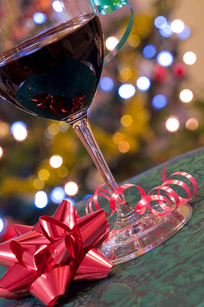istock Red wine at Christmas party 172982975