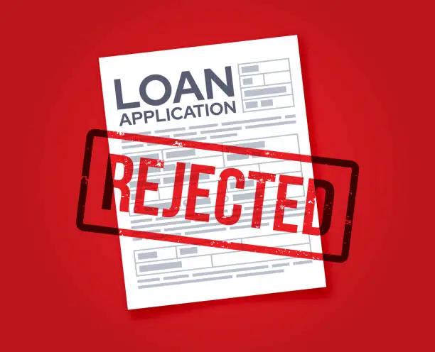 Vector illustration of Rejected Loan Application