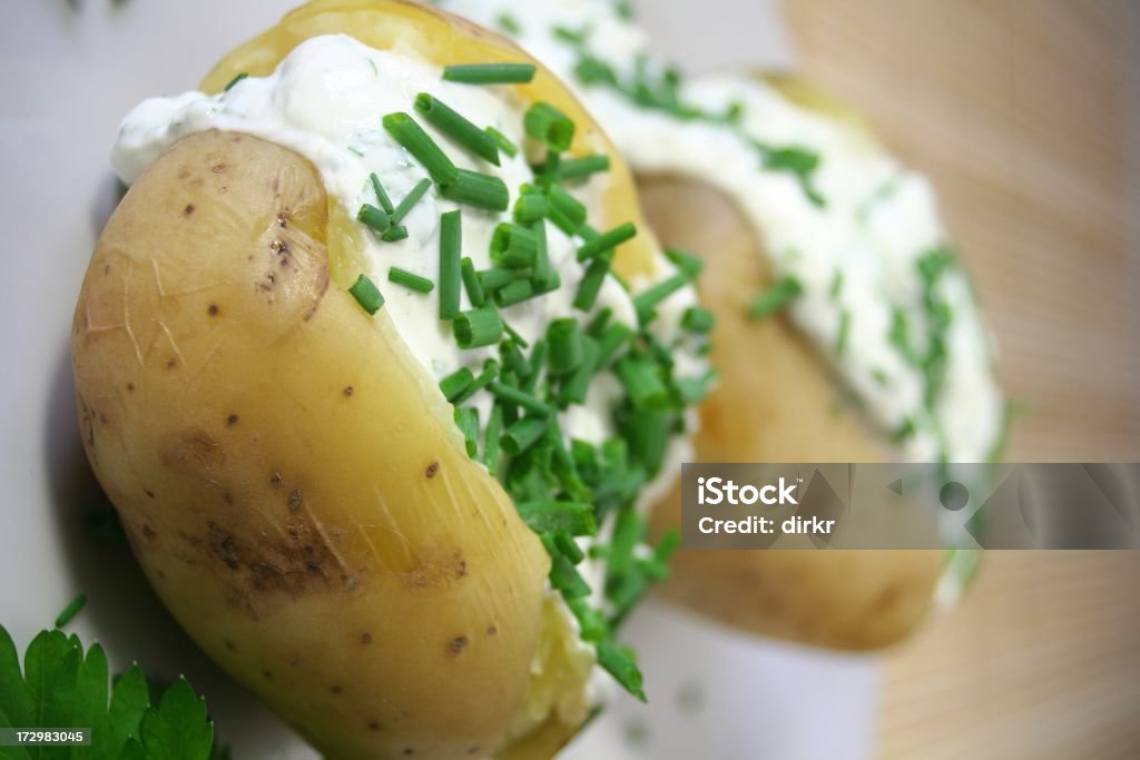 Überbackene Kartoffeln - Lizenzfrei Gebackene Kartoffel Stock-Foto