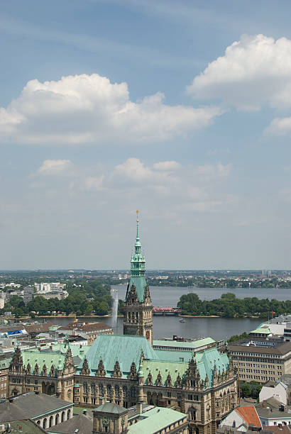 istock Hamburg, Germany, Rathaus from Michaeliskirche Tower 172983507