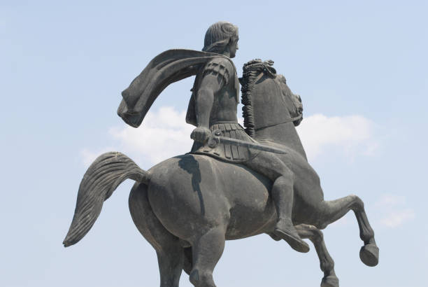 istock statue of Alexander the Great, look from behind 172983682
