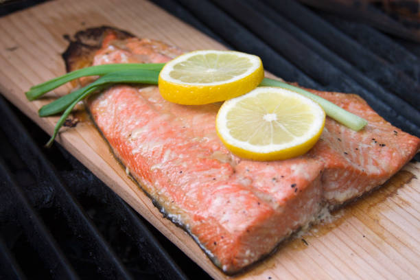 istock Wild Alaskan Salmon On Grill 172983843