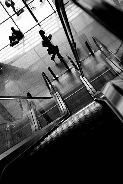 Traveler in airportSilhouette Lightbox