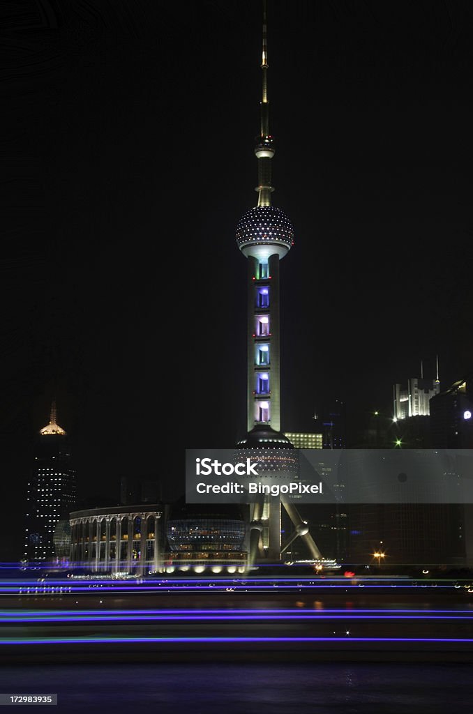 Moderne Shanghai bei Nacht - Lizenzfrei Architektur Stock-Foto