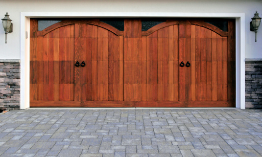 Modern new garage door (sectional door)
