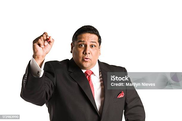 Expressive Businessman Writing On The Wall Stock Photo - Download Image Now - Adult, Advice, Business