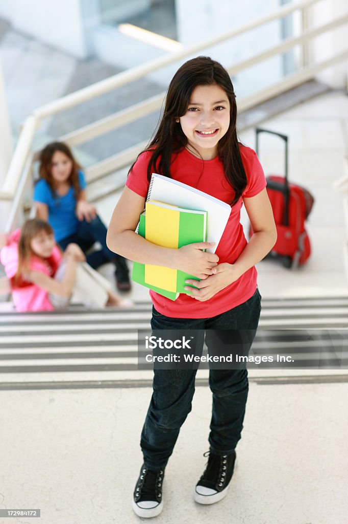Rapariga ir para a escola - Royalty-free 10-11 Anos Foto de stock