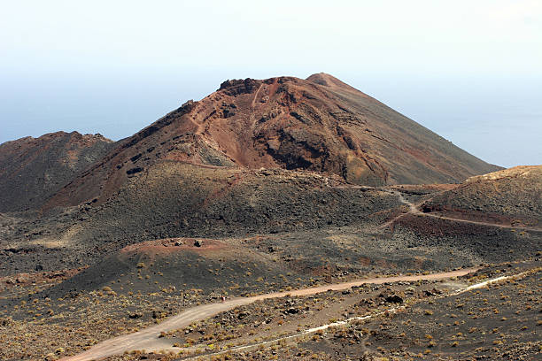 Teneguia Volcano, La Palma "Teneguia Volcano, La Palma. Recently erupted in 1971." extinct volcano stock pictures, royalty-free photos & images