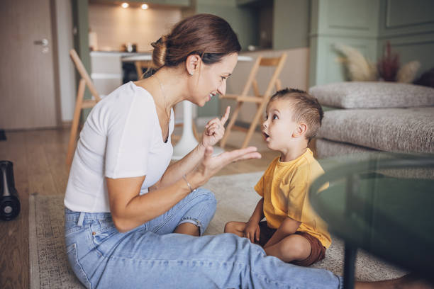 istock Mother and her little son at home 1729844108
