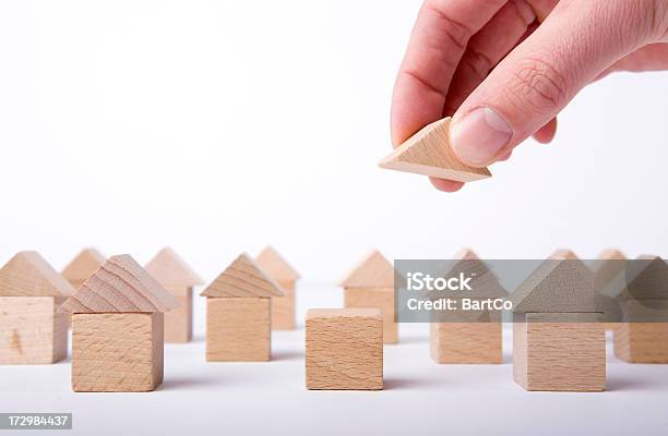 This Is A Conceptual Idea For Building Houses Stock Photo - Download Image Now - House, Toy Block, Wood - Material