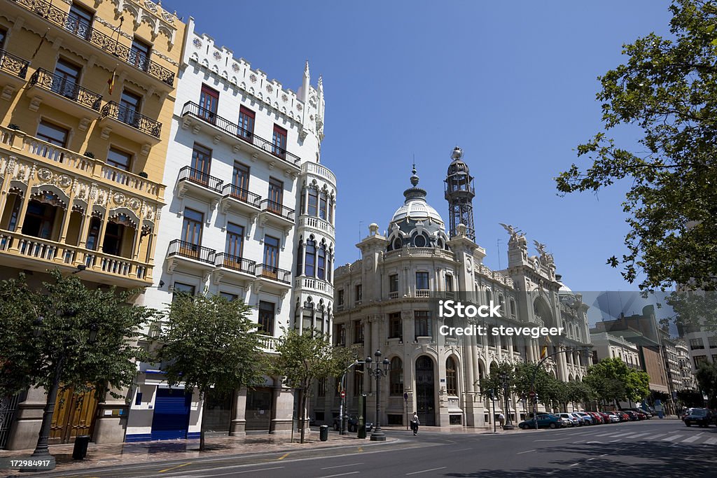 Innenstadt von Valencia - Lizenzfrei Altertümlich Stock-Foto