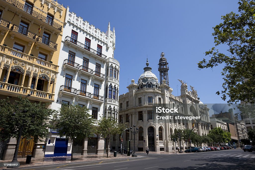 Centrum miasta Valencia - Zbiór zdjęć royalty-free (Architektura)