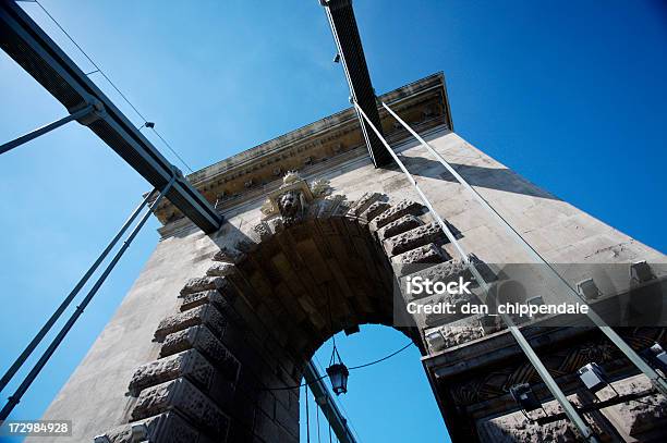 Ponte Delle Catene Dettaglio - Fotografie stock e altre immagini di Blu - Blu, Budapest, Caratteristica architettonica