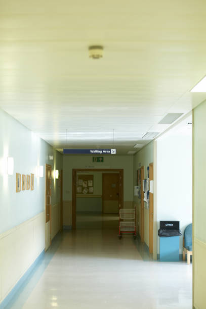 istock Hospital corridor cream walls 172985779
