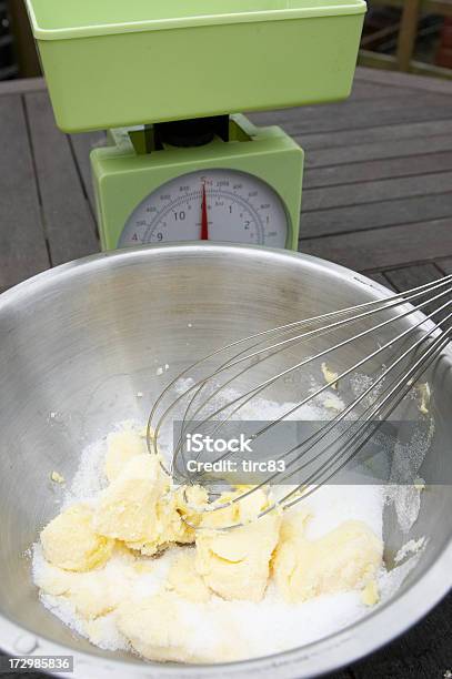 Cake Making Ingredients Stock Photo - Download Image Now - Baking, Bowl, Butter