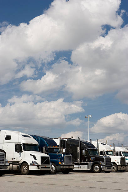istock Transport trucks ready to deliver freight 172985978