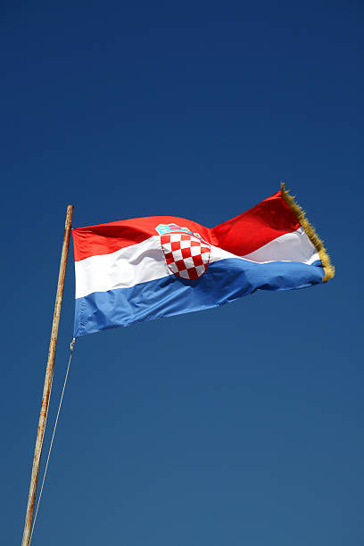 Croatian Flag stock photo