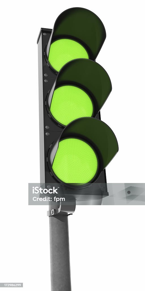 Feu de circulation tout vert - Photo de Feu de signalisation pour véhicules libre de droits