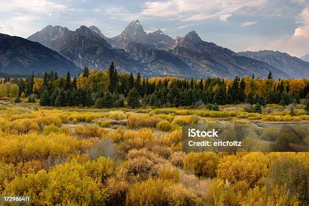 Foto de Outono No Tetons e mais fotos de stock de Beleza natural - Natureza - Beleza natural - Natureza, Cordilheira, Destino turístico